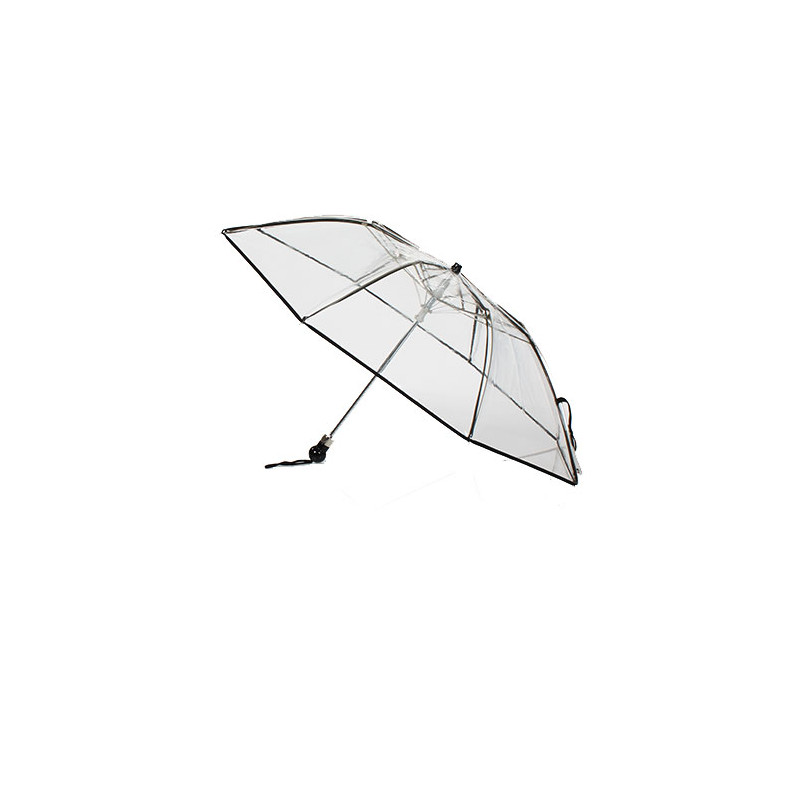 Parapluie pliant transparent lliseret noir