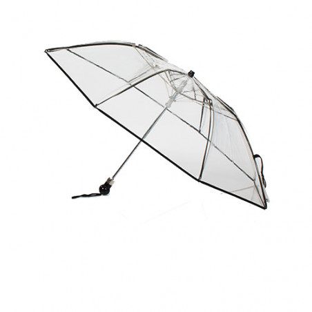 Parapluie pliant transparent lliseret noir