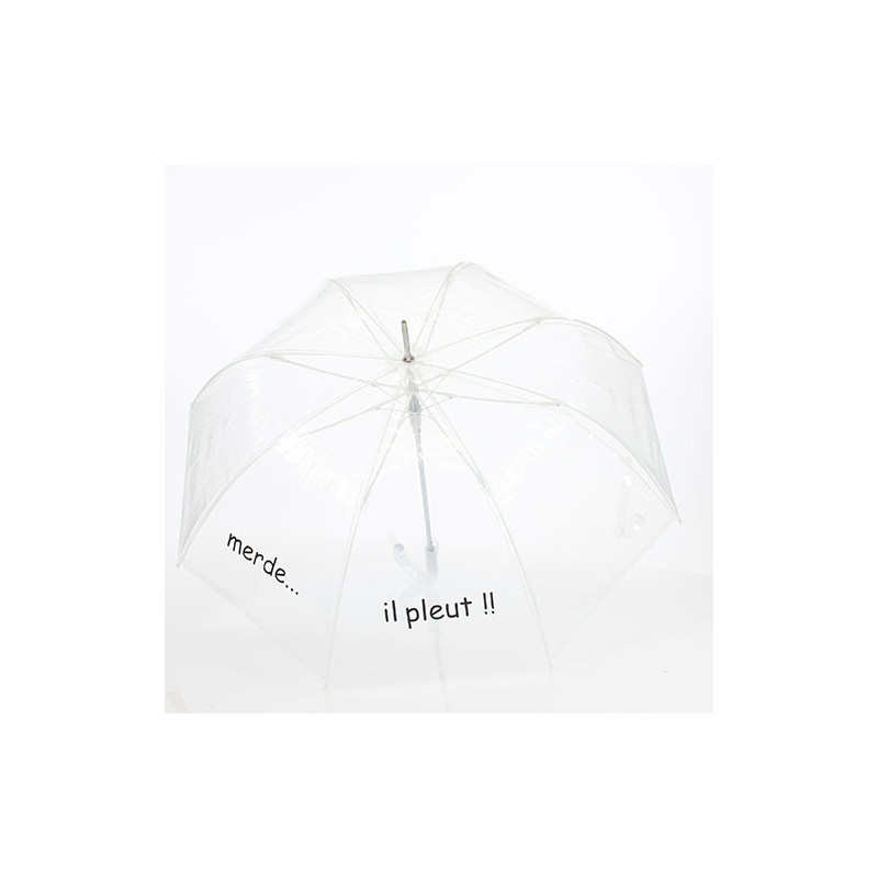 Parapluie transparent Merde... il pleut !