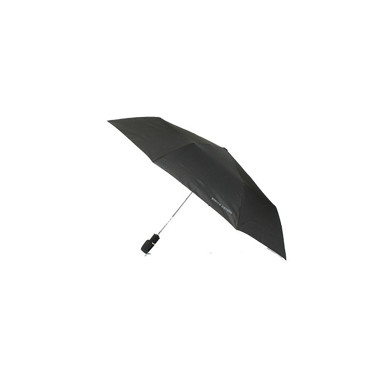 Parapluie pliable noir Pierre Cardin poignée gomme
