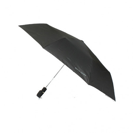 Parapluie pliable noir Pierre Cardin poignée gomme