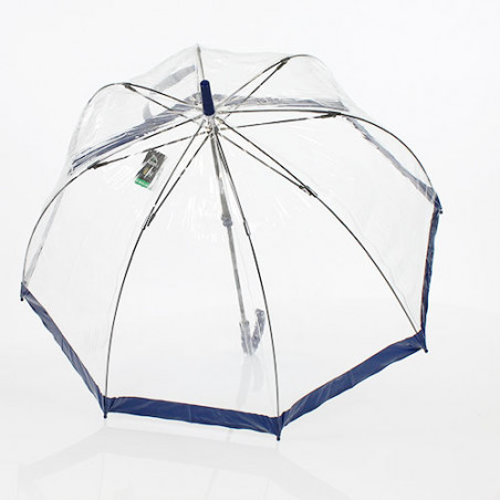 Parapluie transparent bleu navy Fulton