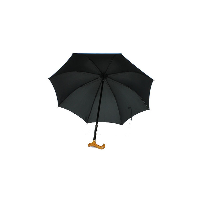 Parapluie noir canne réglable en hauteur
