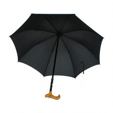 Parapluie noir canne réglable en hauteur