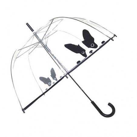 Parapluie transparent motif chien