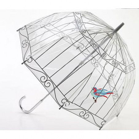 Parapluie birdcage transparent par Lulu Guinness