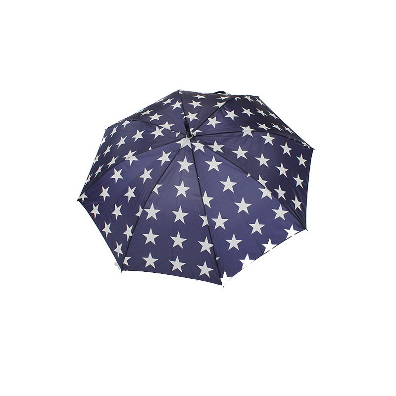 parapluie long stars bleu