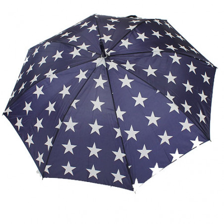 parapluie long stars bleu