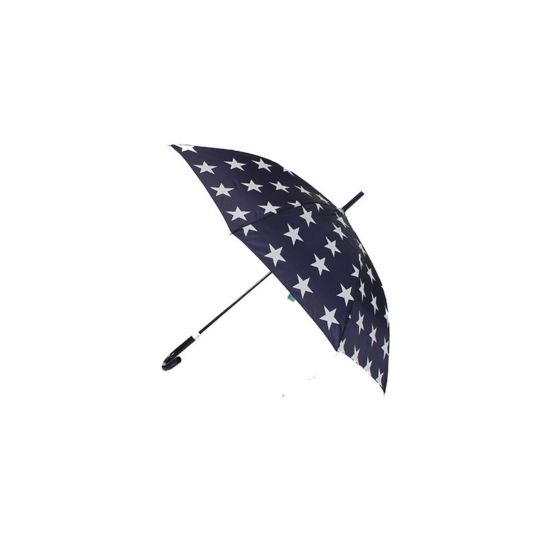 parapluie long stars bleu