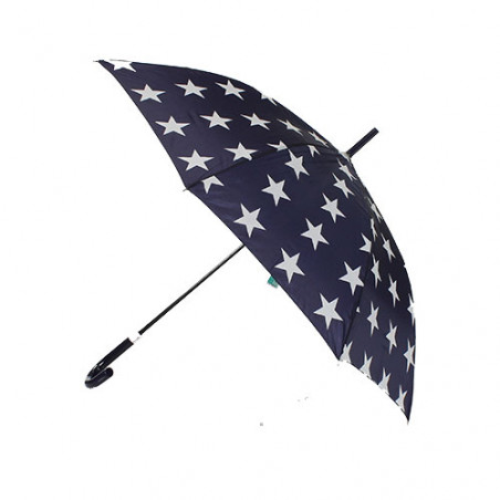 parapluie long stars bleu