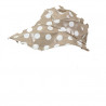 Chapeau de pluie beige a pois blancs bords larges