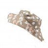Chapeau de pluie beige a pois blancs bords larges