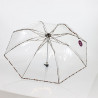Parapluie pliant transparent liseré tartan anglais