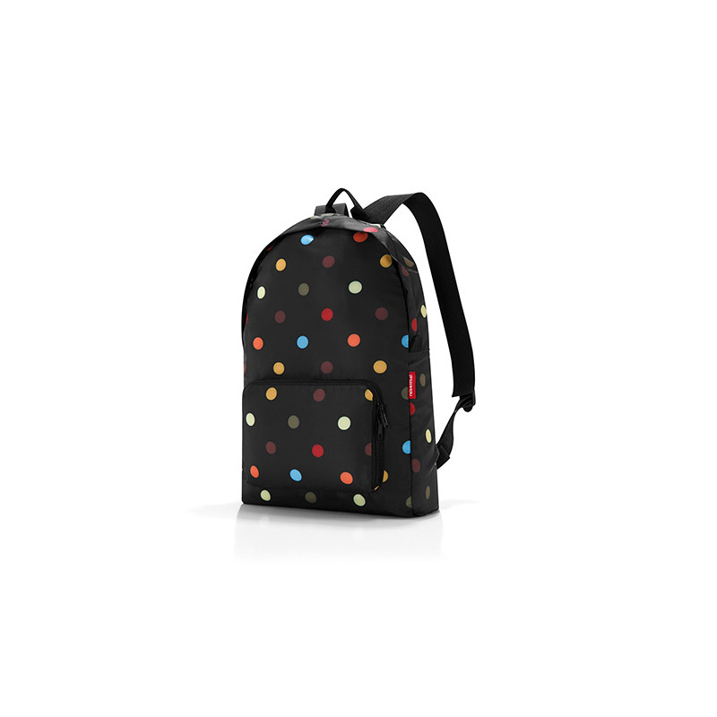 Sac a dos pliable noir pois multicolores