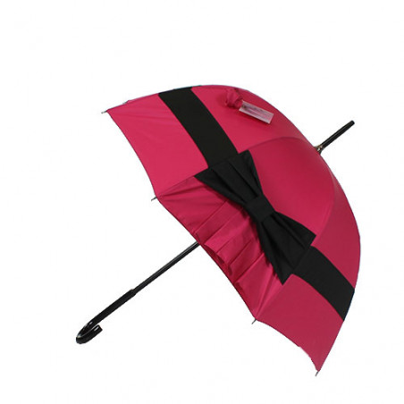 Parapluie couture Chantal Thomass bandes plissées rose fuschia