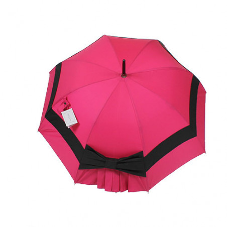 Parapluie couture Chantal Thomass bandes plissées rose fuschia