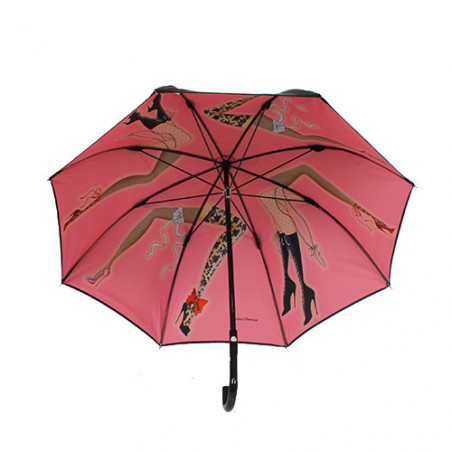 Parapluie canne Chantal Thomass toile doublée