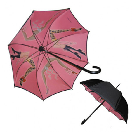Parapluie canne Chantal Thomass toile doublée