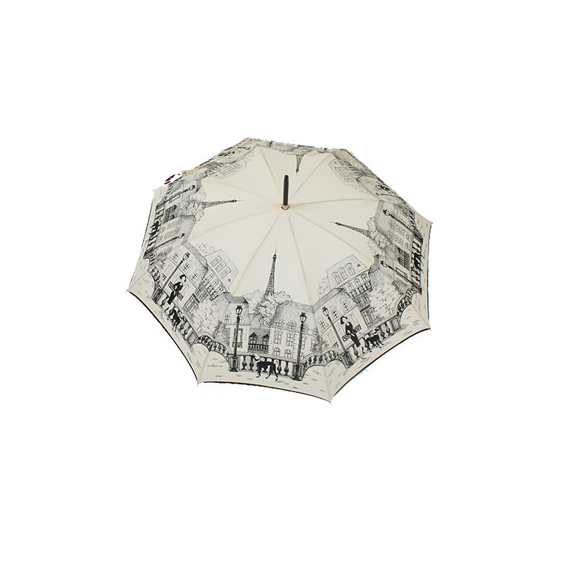 Parapluie long promenade rues de Paris