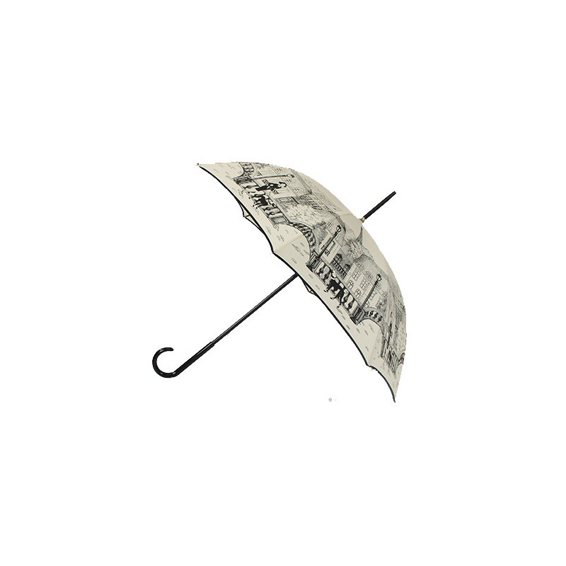 Parapluie long promenade rues de Paris