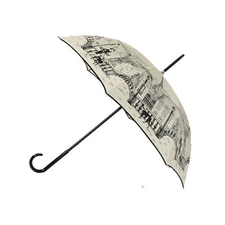 Parapluie long promenade rues de Paris