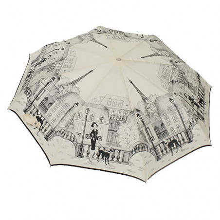 Parapluie pliant promenade rues de Paris