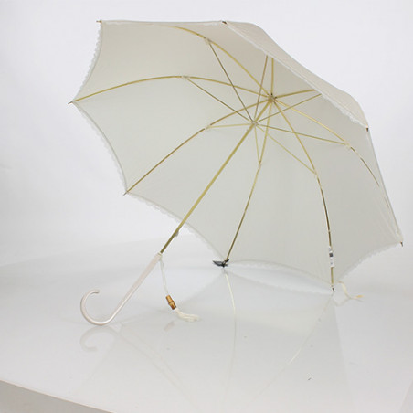 Parapluie de mariée blanc cassé