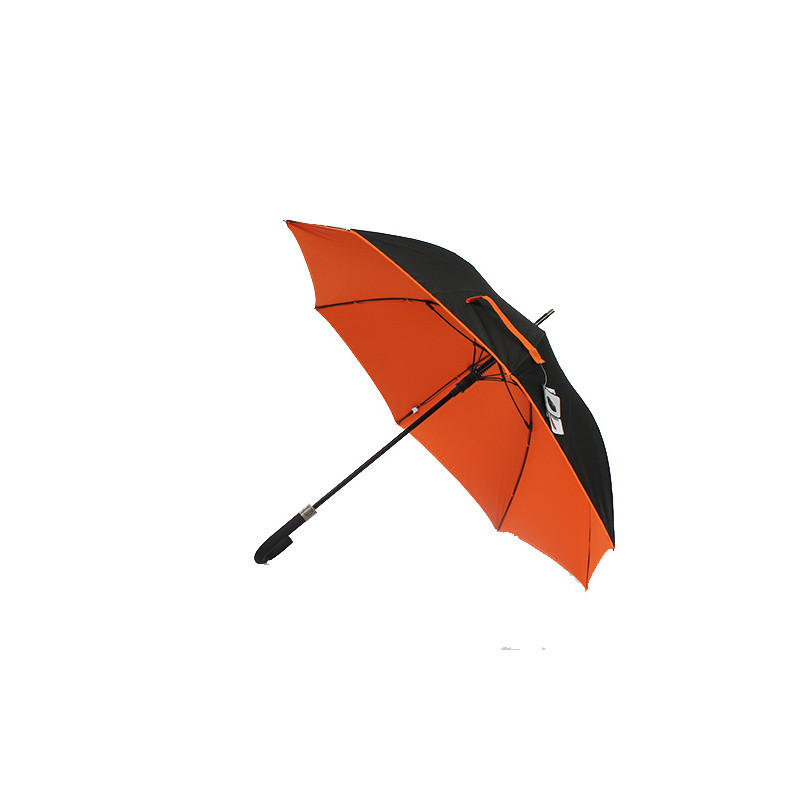 parapluie résistant vent noir et orange