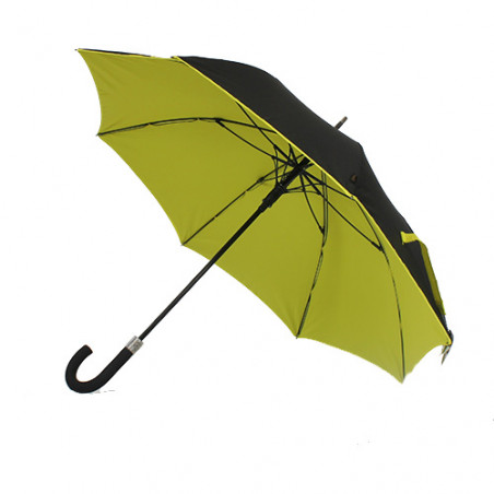Parapluie résistant au vent noir et jaune