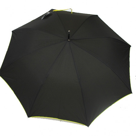 Parapluie résistant au vent noir et jaune