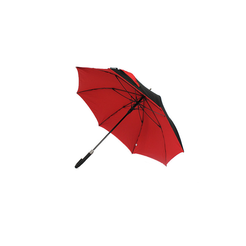Parapluie résistant au vent noir et rouge