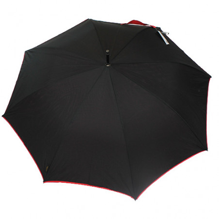 Parapluie résistant au vent noir et rouge