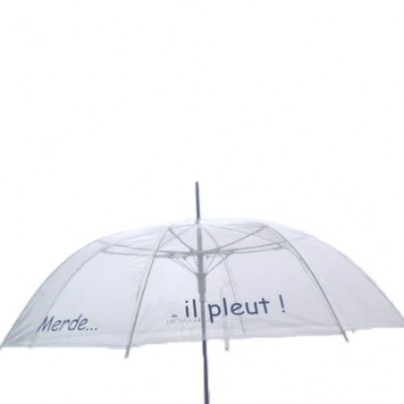 Parapluie transparent Merde... il pleut !