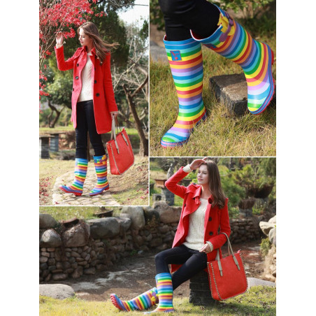 Botte de pluie femme rainbow