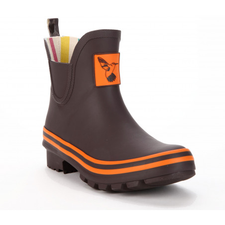 Bottines de pluie terracotta