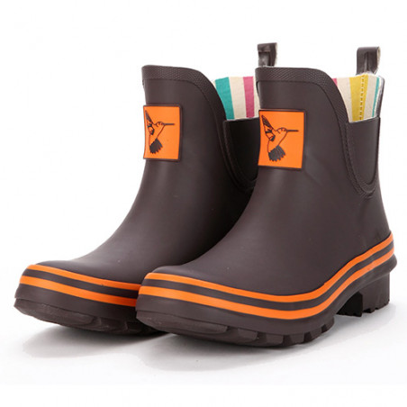 Bottines de pluie terracotta