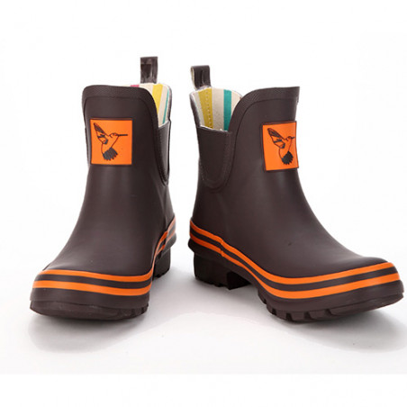 Bottines de pluie terracotta