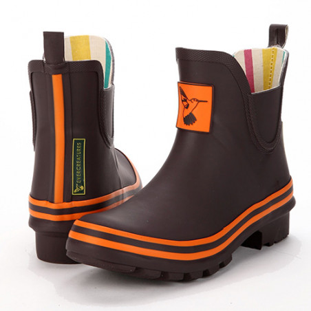 Bottines de pluie terracotta