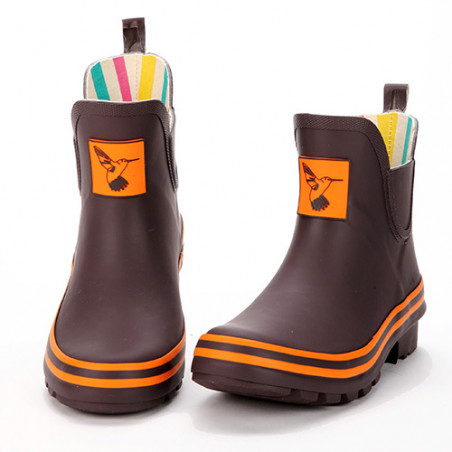 Bottines de pluie terracotta