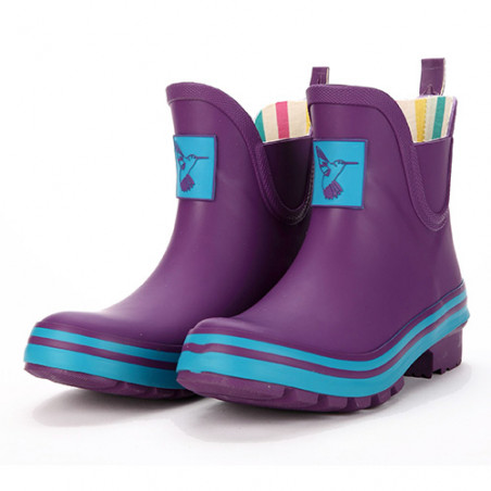 Bottines de pluie parme