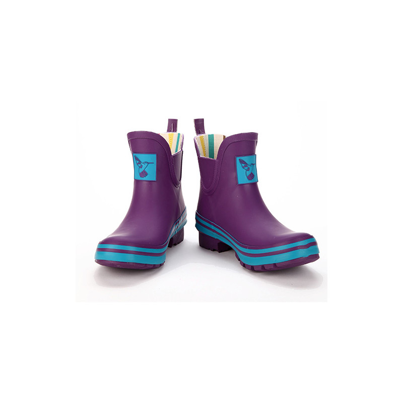 Bottines de pluie parme