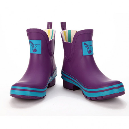 Bottines de pluie parme