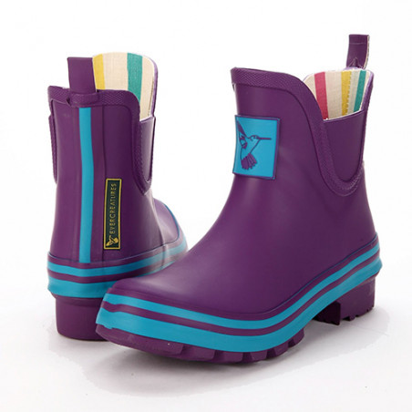 Bottines de pluie parme