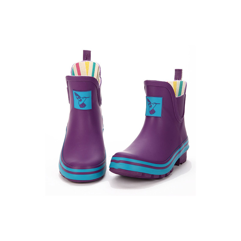 Bottines de pluie parme