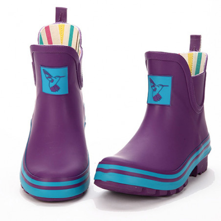 Bottines de pluie parme