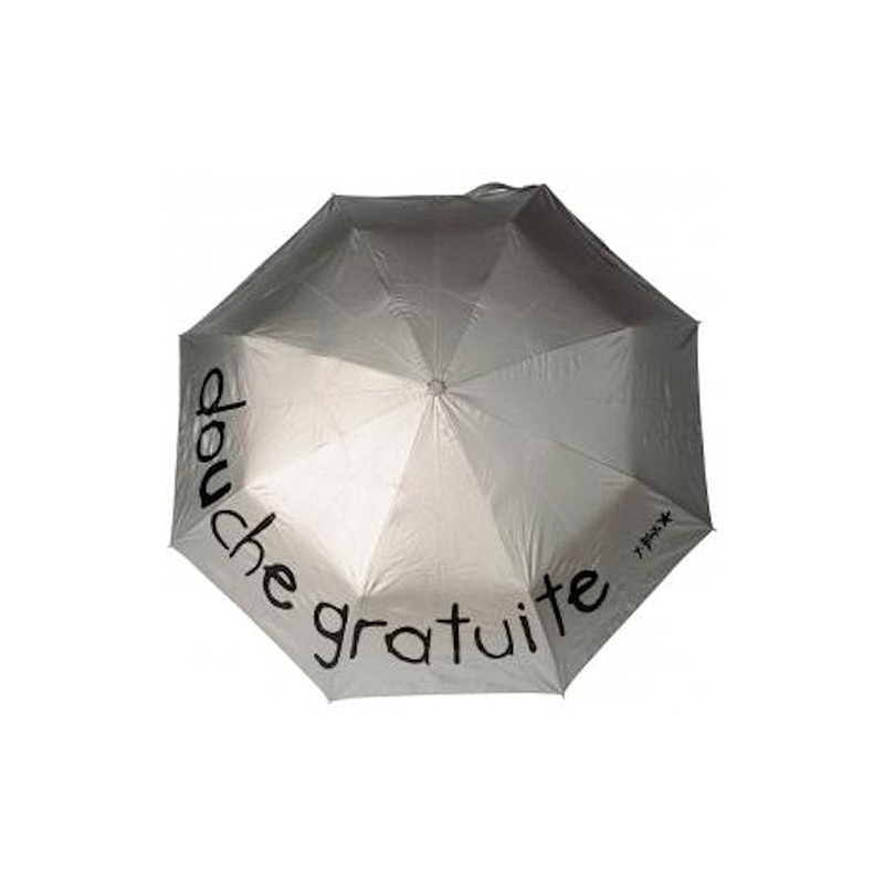Parapluie pliant argent Douche gratuite
