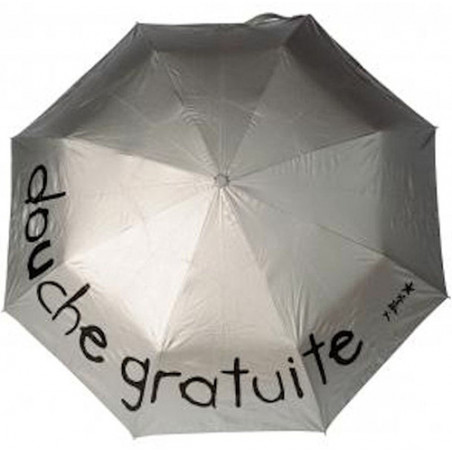 Parapluie pliant argent Douche gratuite