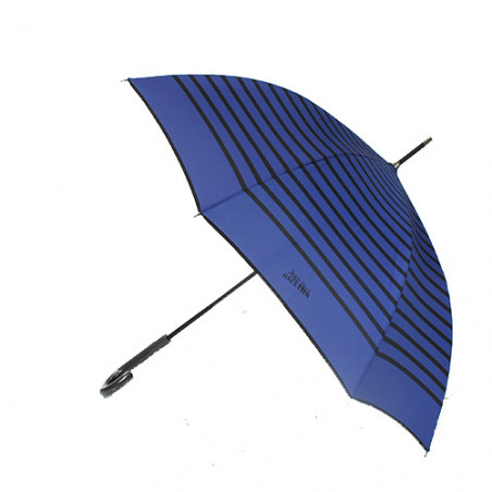 Parapluie droit imprimé marin bleu et noir Jean Paul Gaultier