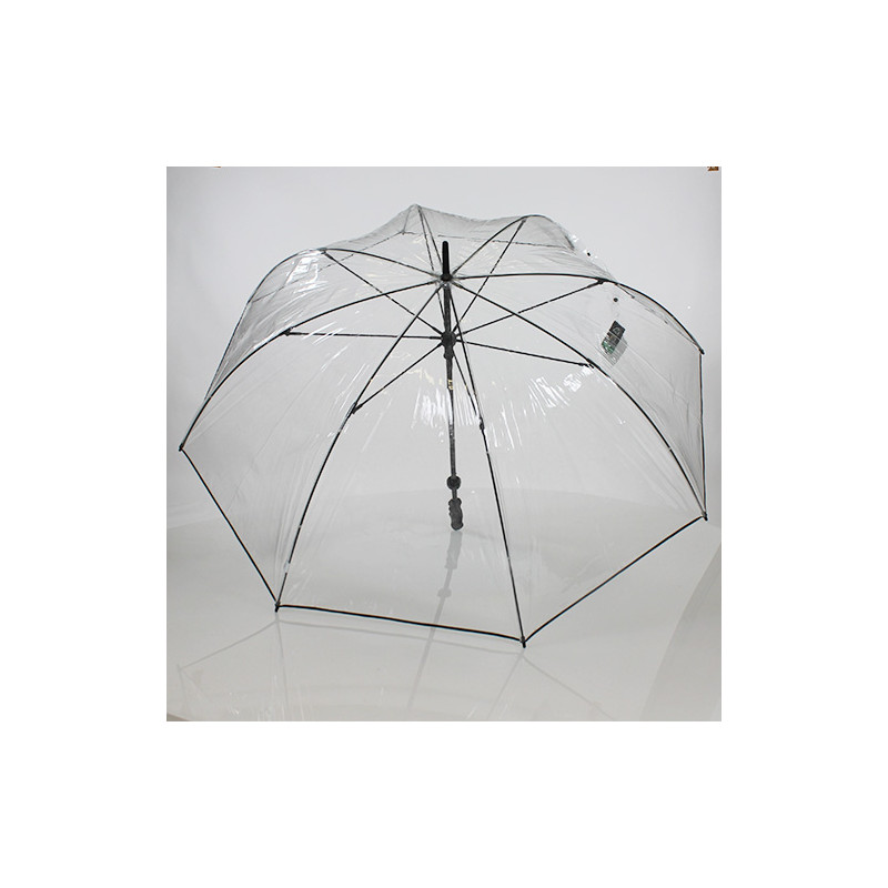 Très grand parapluie transparent liseré noir– Parapluie transparent golf –  Rue du parapluie