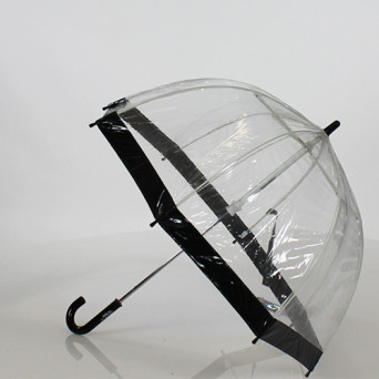 Parapluie transparent enfant liseré noir